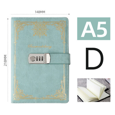 Парола за деня на бележките със заключване Този дневник A5 Ученически бележник Творчески бизнес бележник