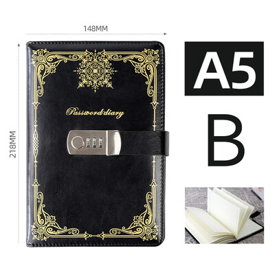 Парола за деня на бележките със заключване Този дневник A5 Ученически бележник Творчески бизнес бележник