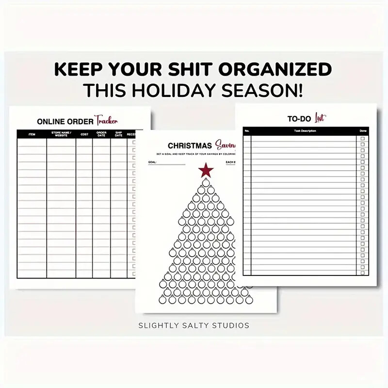 Jõuluplaneerija naistele huumoriga – kõikehõlmav pühadekorraldaja kingituste nimekirja, ostlemise ja eelarvega