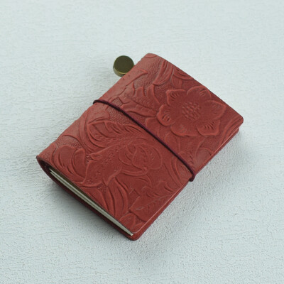 1 бр. Ретро бележник с резбовани корици със сменяеми празни страници, джобен размер, дневник, скицник, дневник, бележник за пътуване