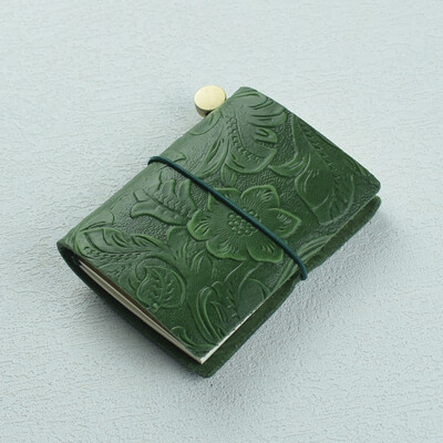 1 бр. Ретро бележник с резбовани корици със сменяеми празни страници, джобен размер, дневник, скицник, дневник, бележник за пътуване