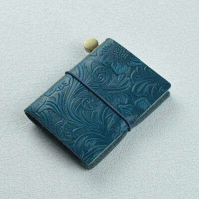 1 бр. Ретро бележник с резбовани корици със сменяеми празни страници, джобен размер, дневник, скицник, дневник, бележник за пътуване