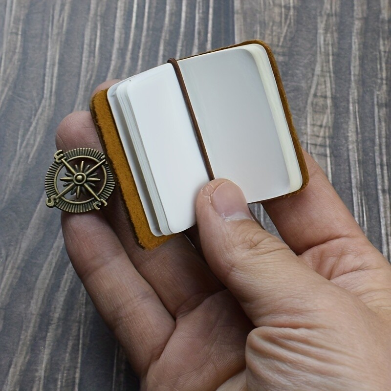 Slatka mala bilježnica od goveđe kože, putna knjižica za crtanje, stenografska knjiga s kopčom i visećim privjeskom, prijenosni rokovnik