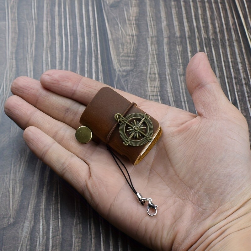 Slatka mala bilježnica od goveđe kože, putna knjižica za crtanje, stenografska knjiga s kopčom i visećim privjeskom, prijenosni rokovnik