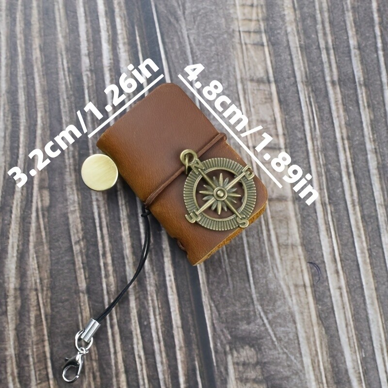 Slatka mala bilježnica od goveđe kože, putna knjižica za crtanje, stenografska knjiga s kopčom i visećim privjeskom, prijenosni rokovnik