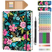 6 бр. 2025 Bloom Daily Planner Notebook Седмичен/месечен дневен ред с дата Книга със стикери и етикети за организация