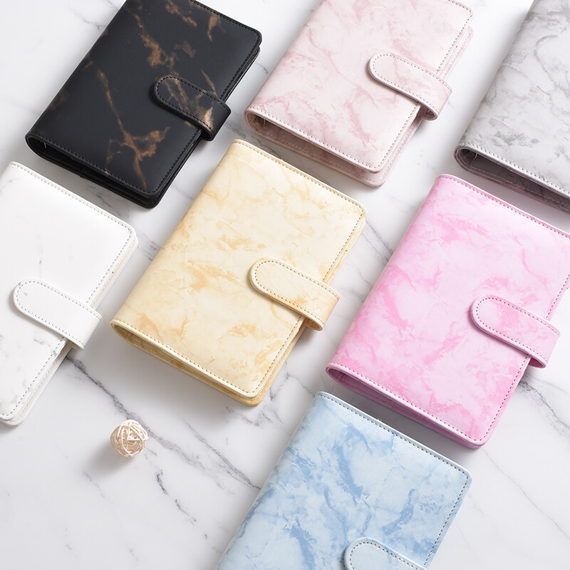 A5 A6 valge must värvi marmorköitja DIY köitja ainult kaanepäevik Päevakava planeerija paberkaane kooli kirjatarbed