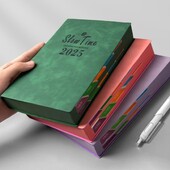 2025 Календар Книга Бизнес Бележник Учебна тетрадка План за управление на времето Книга Удебелена тетрадка Книга ученически пособия Бележници