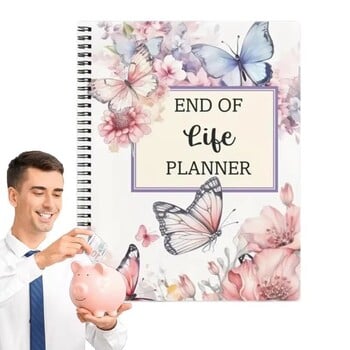 End Of Life Planner Organizer Σημειωματάριο Τελικές ρυθμίσεις End Of Life Funeral Planning Organizer βιβλίου Binder Life Planner