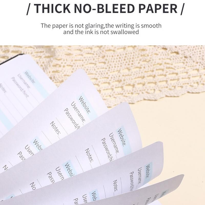 Džepni čuvar lozinki Prijenosne knjige zapisa Adresari A6 Knjiga lozinki Jednostavan za nošenje Siguran organizator za važne web stranice