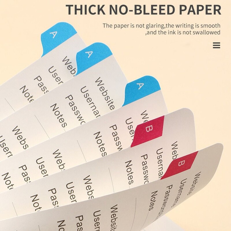 cu file alfabetice Cartea de parole A5 Dimensiune mare Detalii de conectare Jurnal de parolă Internet Adresa site-ului Cartea de păstrare a parolelor