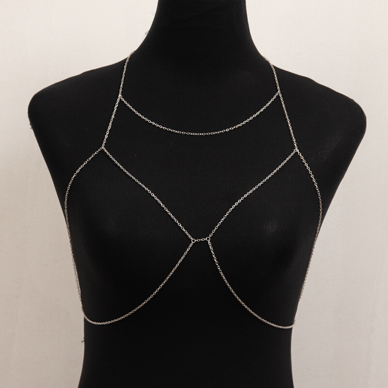 Prekogranični lanac nakita za tijelo Europski i američki seksi pretjerani ležerni blještavi dijamantni privjesak s resicama lanac na prsima