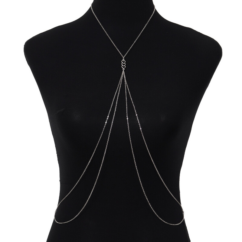 Prekogranični lanac nakita za tijelo Europski i američki seksi pretjerani ležerni blještavi dijamantni privjesak s resicama lanac na prsima