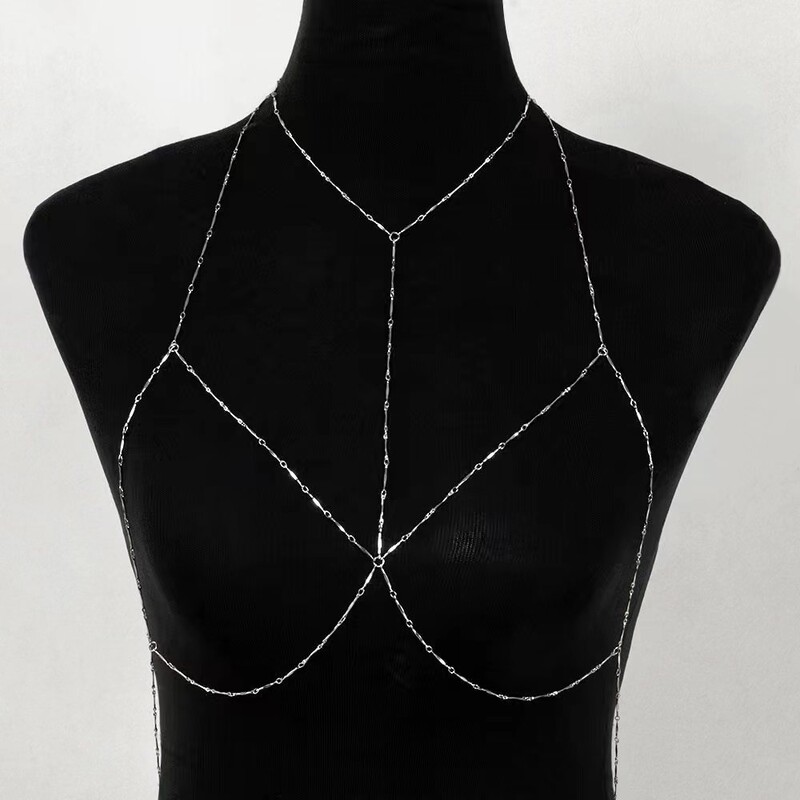 Prekogranični lanac nakita za tijelo Europski i američki seksi pretjerani ležerni blještavi dijamantni privjesak s resicama lanac na prsima