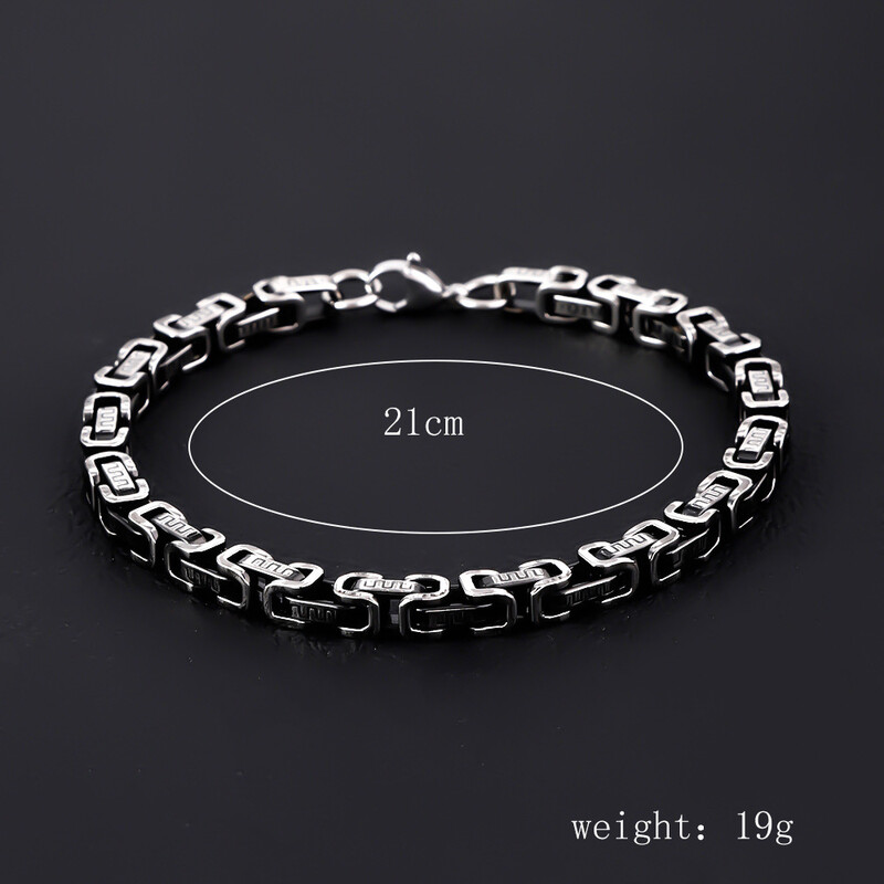 Prekogranična popularna muška narukvica od nehrđajućeg čelika, jednostavna i dominantna, punk, vrhunska kubanska narukvica od titanijskog čelika za muške ručne dodatke