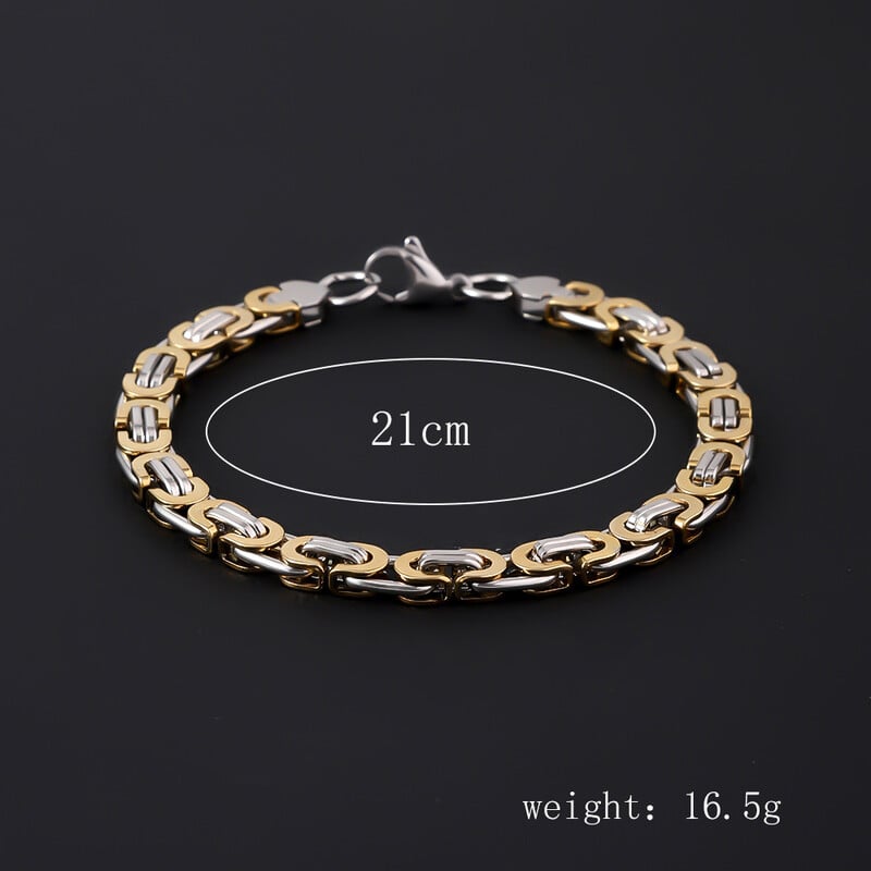 Prekogranična popularna muška narukvica od nehrđajućeg čelika, jednostavna i dominantna, punk, vrhunska kubanska narukvica od titanijskog čelika za muške ručne dodatke