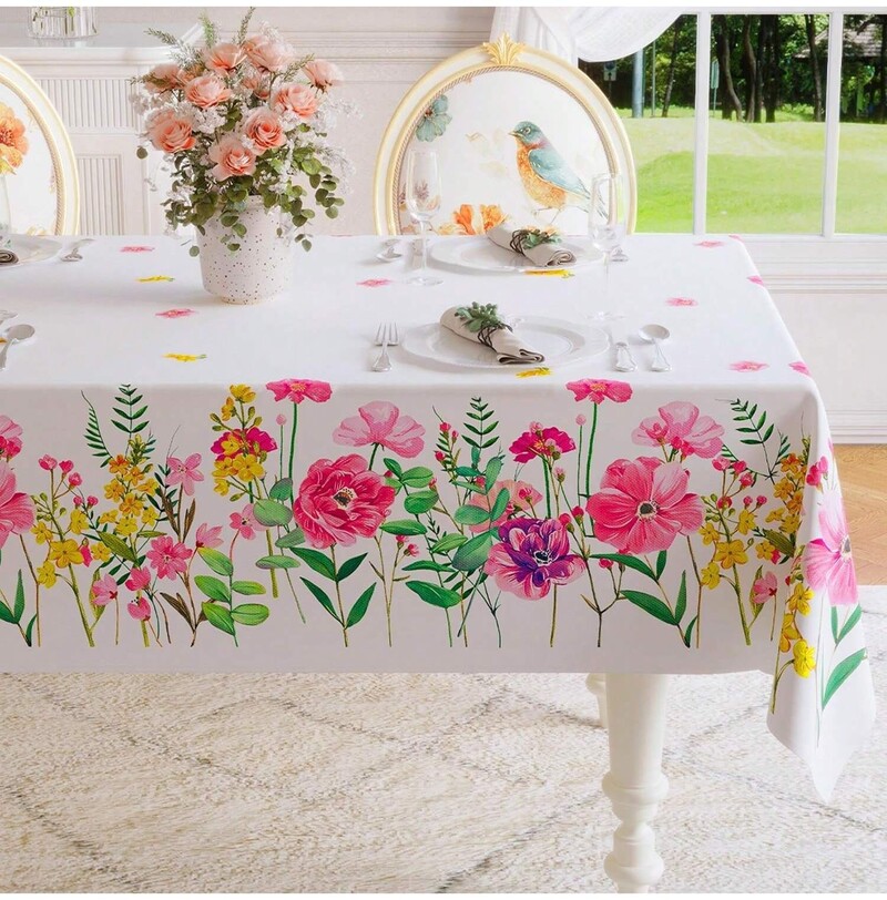 Prekogranični vodootporni ispis na blagovaonskom stolnjaku šareni personalizirani kuhinjski uzorak kućni digitalni ispis okrugli stolnjak