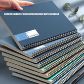 1 tk A5 paks märkmik, paksendatud suur märkmik, pehme nahk, horisontaalne joonpäevik, märkmik, koolitarbed, kirjatarbed