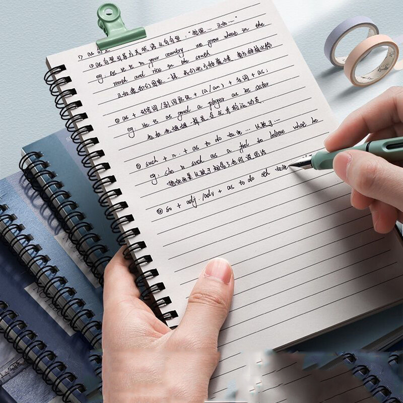 1 tk A5 paks märkmik, paksendatud suur märkmik, pehme nahk, horisontaalne joonpäevik, märkmik, koolitarbed, kirjatarbed