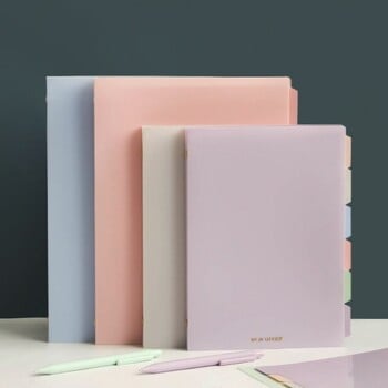 Σημειωματάριο Soft A5 Binder with Pastel Index Divider Refillable Ledger Inner page Notebook Loose Leaf Removable Pastel Color