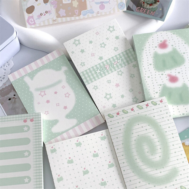 50 listova Slatka bilježnica s crtanim filmovima Kawaii blok za bilježnice s porukama koji se može trgati Prijenosni neljepljivi blok za bilježnice Studentski pribor Uredski materijal