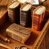 Ar rokām darināts govs ādas vāks Skiču grāmatiņa Vintage rakstīšanas DIY dienasgrāmata Piezīmju grāmatiņa Ādas Ceļotāju piezīmju grāmatiņas Grafiti