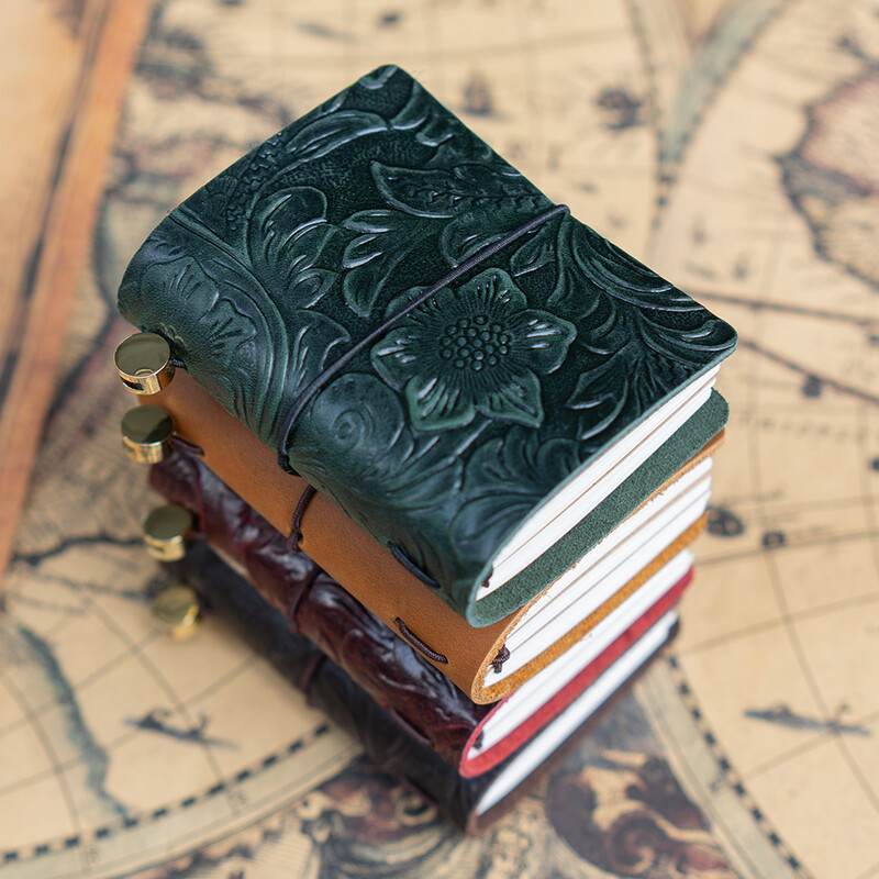 Vintage ādas ceļotāju piezīmju grāmatiņa: 3 x 32 lapu uzpildes, 100 g papīrs, personalizēts ādas žurnāls, pārnēsājama dienasgrāmatas grāmata