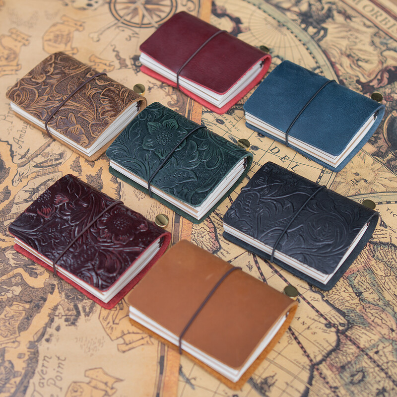 Vintage ādas ceļotāju piezīmju grāmatiņa: 3 x 32 lapu uzpildes, 100 g papīrs, personalizēts ādas žurnāls, pārnēsājama dienasgrāmatas grāmata