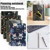 Unikāla dizaina Plānotājs 2025 Akadēmiskais plānotājs 2025 2025 Planner Weekly and Monthlya5tabs cieto vāku aizmugurējā kabata