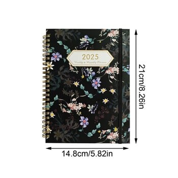 Μοναδικά σχεδιασμένο Planner 2025 Academic Planner 2025 2025 Planner Weekly and Monthlya5tabs Σκληρό εξώφυλλο πίσω τσέπη