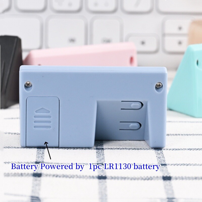 LR1130 Mini ceas de birou alimentat cu baterii Data Afișare oră 12 ore Ceas LCD de masă electronic portabil pentru dormitor mașină de călătorie