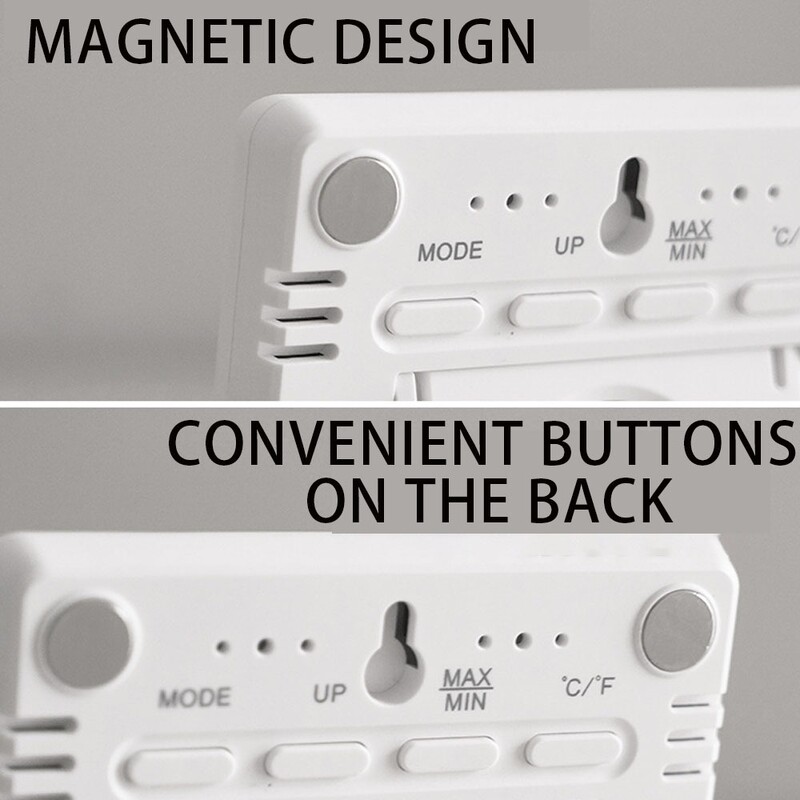 Ceas cu alarmă digitală cu LED Ceas cu alarmă digitală electronică cu ecran Ceas de birou pentru biroul de acasă cu iluminare din spate, afișare a temperaturii