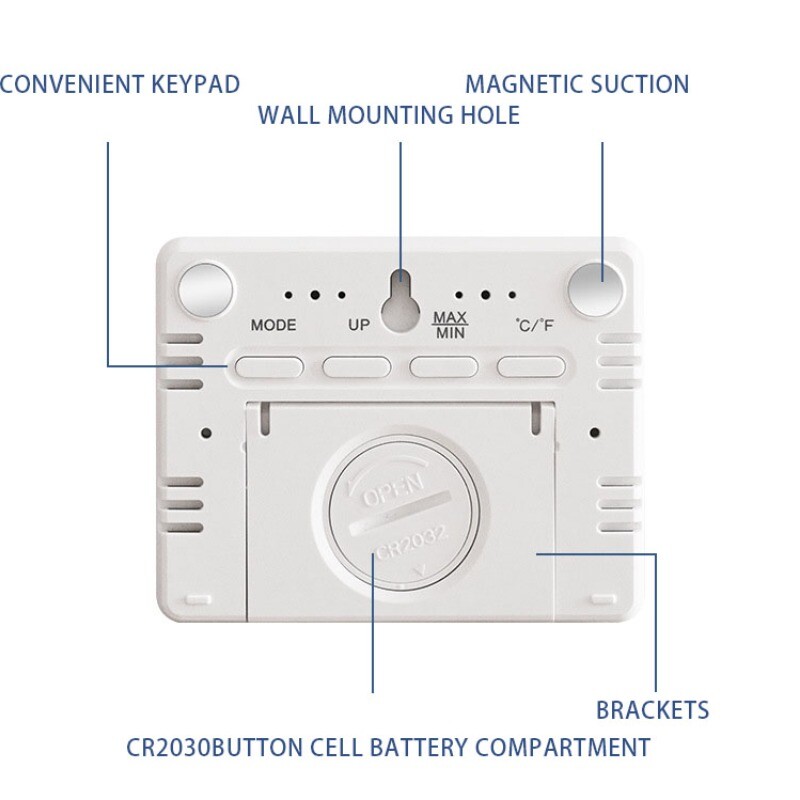 Ceas cu alarmă digitală cu LED Ceas cu alarmă digitală electronică cu ecran Ceas de birou pentru biroul de acasă cu iluminare din spate, afișare a temperaturii