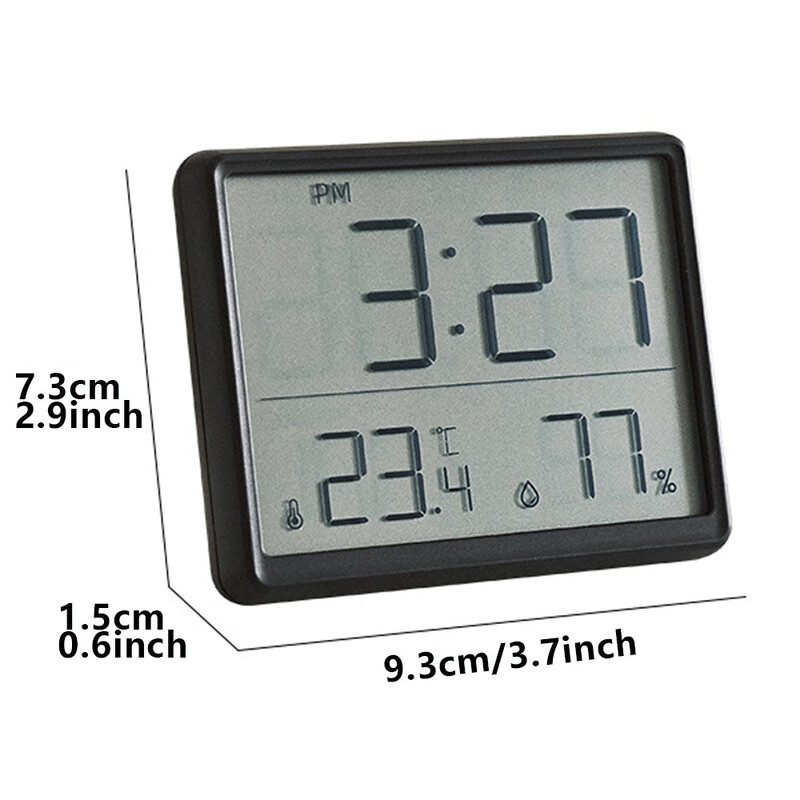 Ceas cu alarmă digitală cu LED Ceas cu alarmă digitală electronică cu ecran Ceas de birou pentru biroul de acasă cu iluminare din spate, afișare a temperaturii