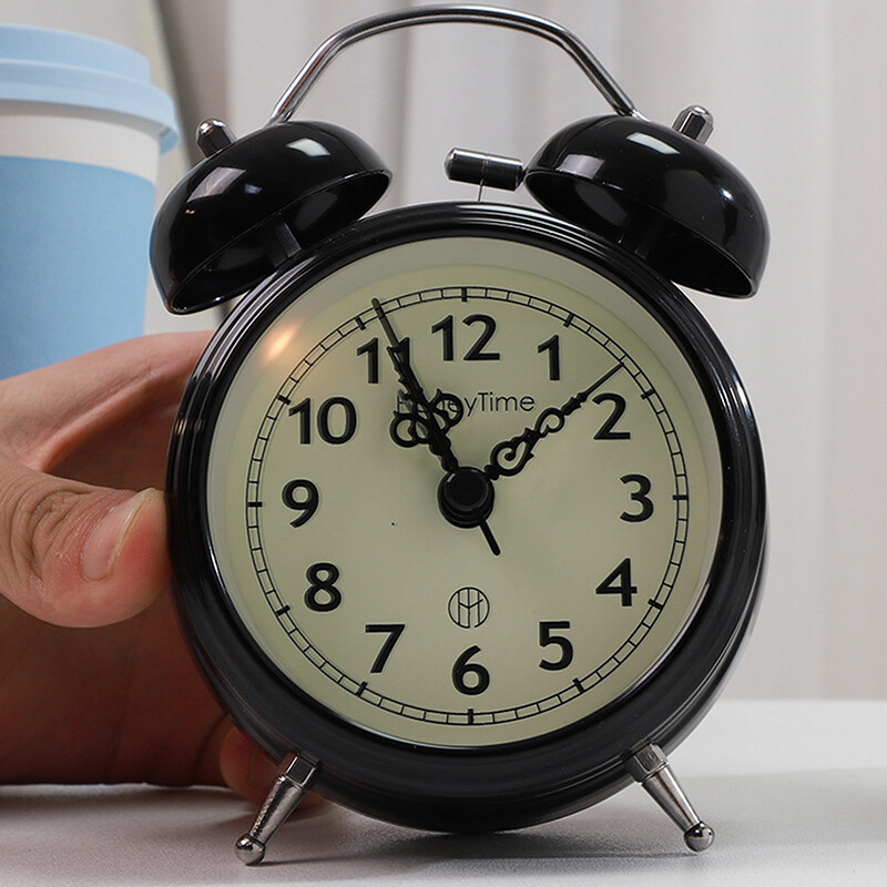 Nova 1PC Super glasna retro zvonjava budilice za spavaću sobu Mala noćna svjetiljka Studentski noćni sat Ukras za stol Dekoracija doma