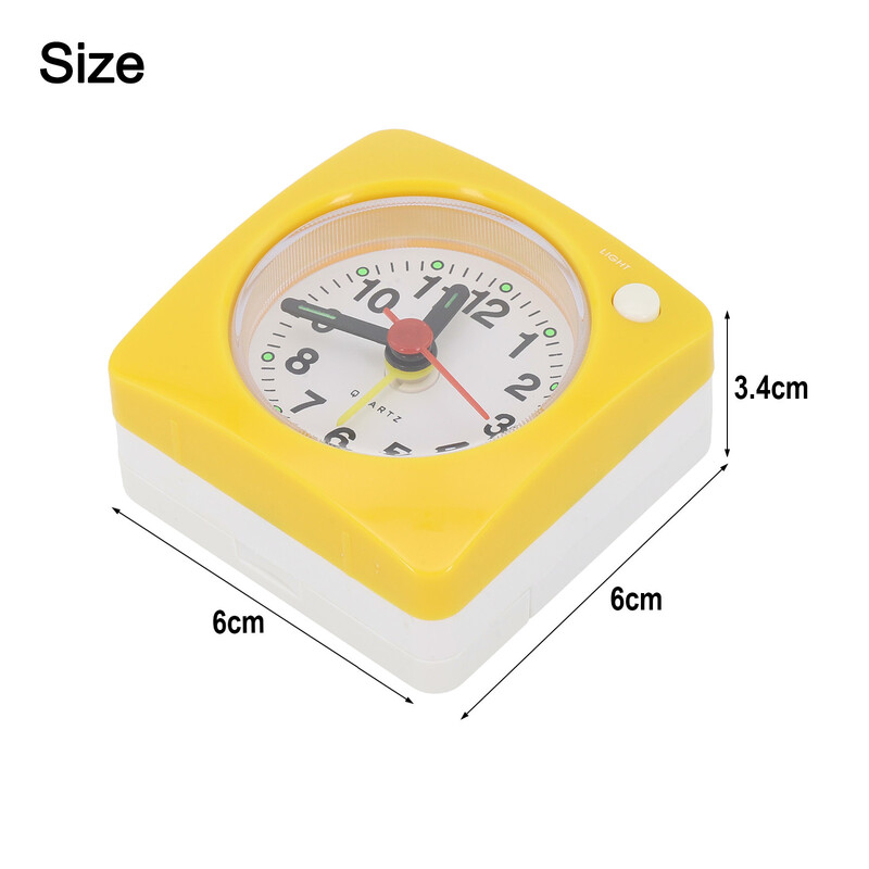 Dekoratiivne LED-lauakell Mini äratuskell, kompaktne ja kaasaskantav, hõlpsasti kasutatav kerge vaikne kvartsmehhanism