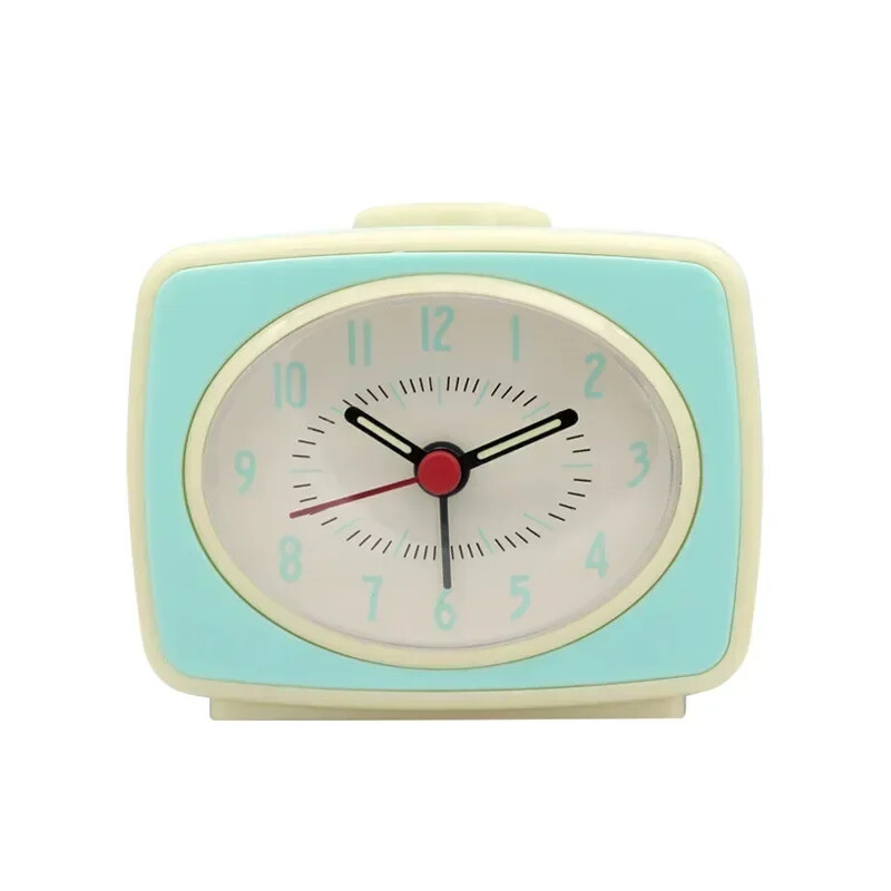 Starinski budilica s fluorescentnim kazaljkama Emocionalni rekvizit za uređenje interijera Stolni sat na baterije Poklon za dom