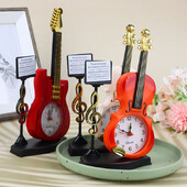 Simulare Vioară Moda Creativă Ceas cu alarmă Simplu Forma instrument muzical Desen animat Desktop Ornamente din plastic pentru camera de zi