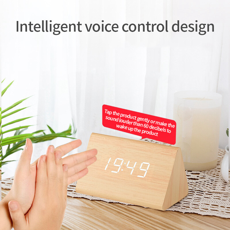 Temperatuuriheli juhtimisega lauakell Digitaalsed kellad Nutikas voodi äratuskell Magamistoad Kaunistused Tarvikud Kodu lauakaunistused