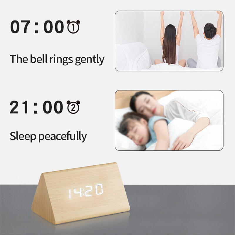 Temperatuuriheli juhtimisega lauakell Digitaalsed kellad Nutikas voodi äratuskell Magamistoad Kaunistused Tarvikud Kodu lauakaunistused