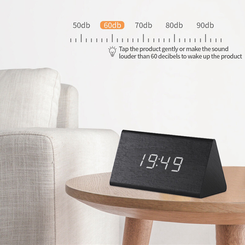 Temperatuuriheli juhtimisega lauakell Digitaalsed kellad Nutikas voodi äratuskell Magamistoad Kaunistused Tarvikud Kodu lauakaunistused