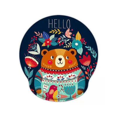 Cute Animals Mouse Pad Suport pentru încheietura mâinii-3D Ergonomic Moale Anti-alunecare Suport pentru încheietura mâinii Mat Suport Mouse Pad pentru computer pentru birou PC