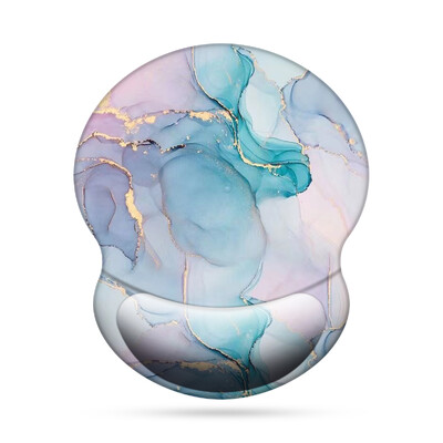 1 buc. Design de marmură color aurie Tampă de mouse pentru încheietura mâinii, ergonomică, moale, anti-alunecare, suport pentru suport pentru încheietura mâinii, Tampă de mouse pentru computer, pentru birou, PC