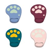 Tampă de mouse cu suport pentru încheietura mâinii labe de pisică drăguță Tampă de mouse ergonomică pentru jocuri din silicon Accesorii confortabile de birou Kawaii