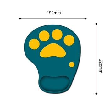 Cute Cat Paw Wrist Rest Mouse Pad Εργονομική σιλικόνη Gaming Mousepad Άνετα αξεσουάρ γραφείου Kawaii