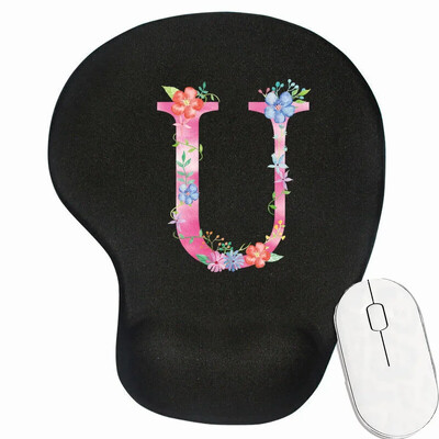 Tampă mouse-ul antiderapant pentru gaming pentru laptop Tampă de mouse premium pentru viteză și control pentru birou Covoraș pentru mouse din seria cu litere roz Covoraș de birou de calitate superioară