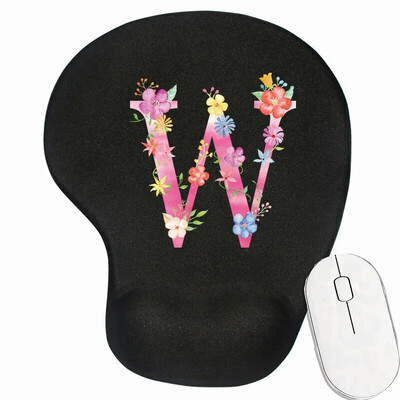Tampă mouse-ul antiderapant pentru gaming pentru laptop Tampă de mouse premium pentru viteză și control pentru birou Covoraș pentru mouse din seria cu litere roz Covoraș de birou de calitate superioară