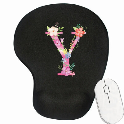 Tampă mouse-ul antiderapant pentru gaming pentru laptop Tampă de mouse premium pentru viteză și control pentru birou Covoraș pentru mouse din seria cu litere roz Covoraș de birou de calitate superioară