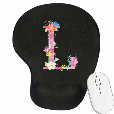 Tampă mouse-ul antiderapant pentru gaming pentru laptop Tampă de mouse premium pentru viteză și control pentru birou Covoraș pentru mouse din seria cu litere roz Covoraș de birou de calitate superioară