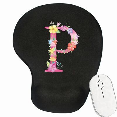 Tampă mouse-ul antiderapant pentru gaming pentru laptop Tampă de mouse premium pentru viteză și control pentru birou Covoraș pentru mouse din seria cu litere roz Covoraș de birou de calitate superioară